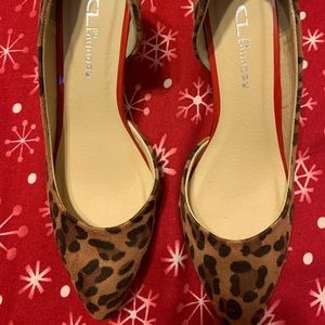 CL by Laundry leopard print heels 9.5